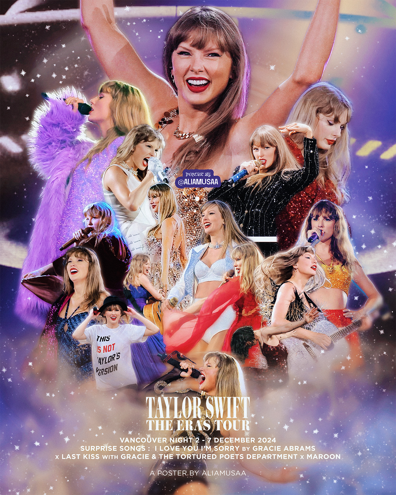 taylor swift - the eras tour - vancouver night 2 - poster