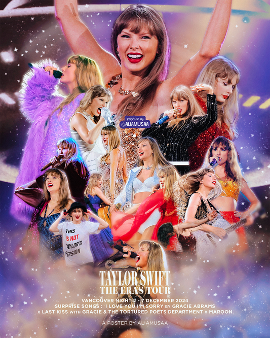 taylor swift - the eras tour - vancouver night 2 - poster