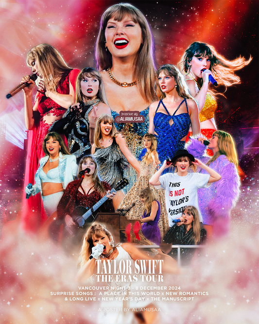 taylor swift - the eras tour - vancouver night 3 - poster