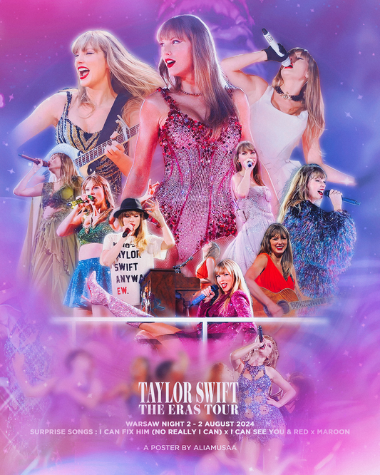 taylor swift - the eras tour - warsaw night 2 - poster (digital)