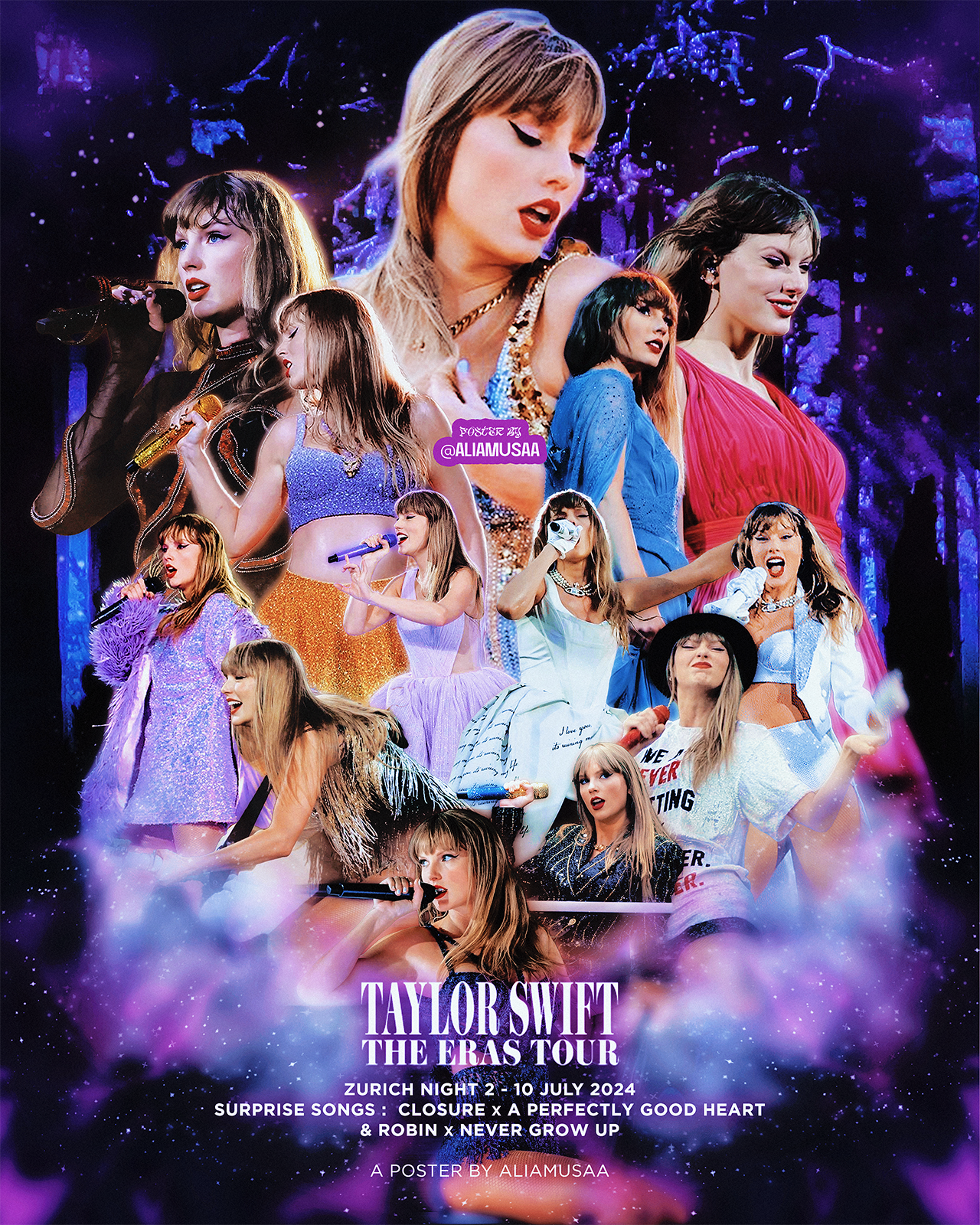 taylor swift - the eras tour - zurich night 2 - poster