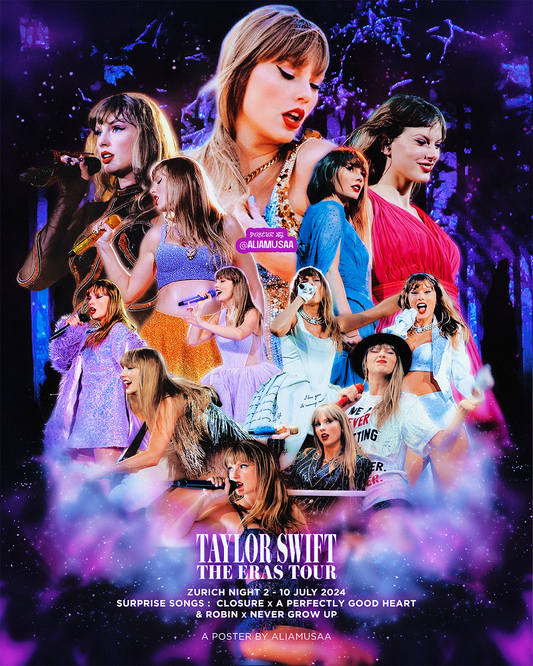 taylor swift - the eras tour - zurich night 2 - poster