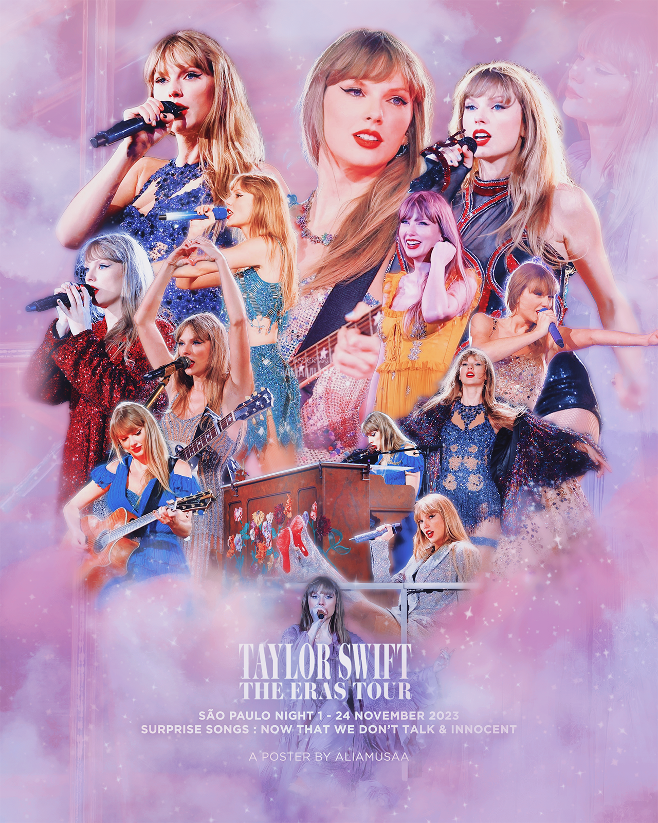 taylor swift - the eras tour - são paulo night 1 - poster (digital)