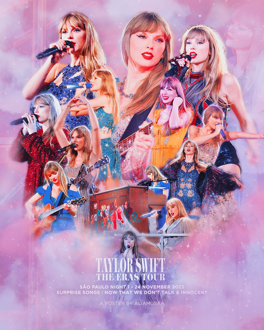 taylor swift - the eras tour - são paulo night 1 - poster (digital)