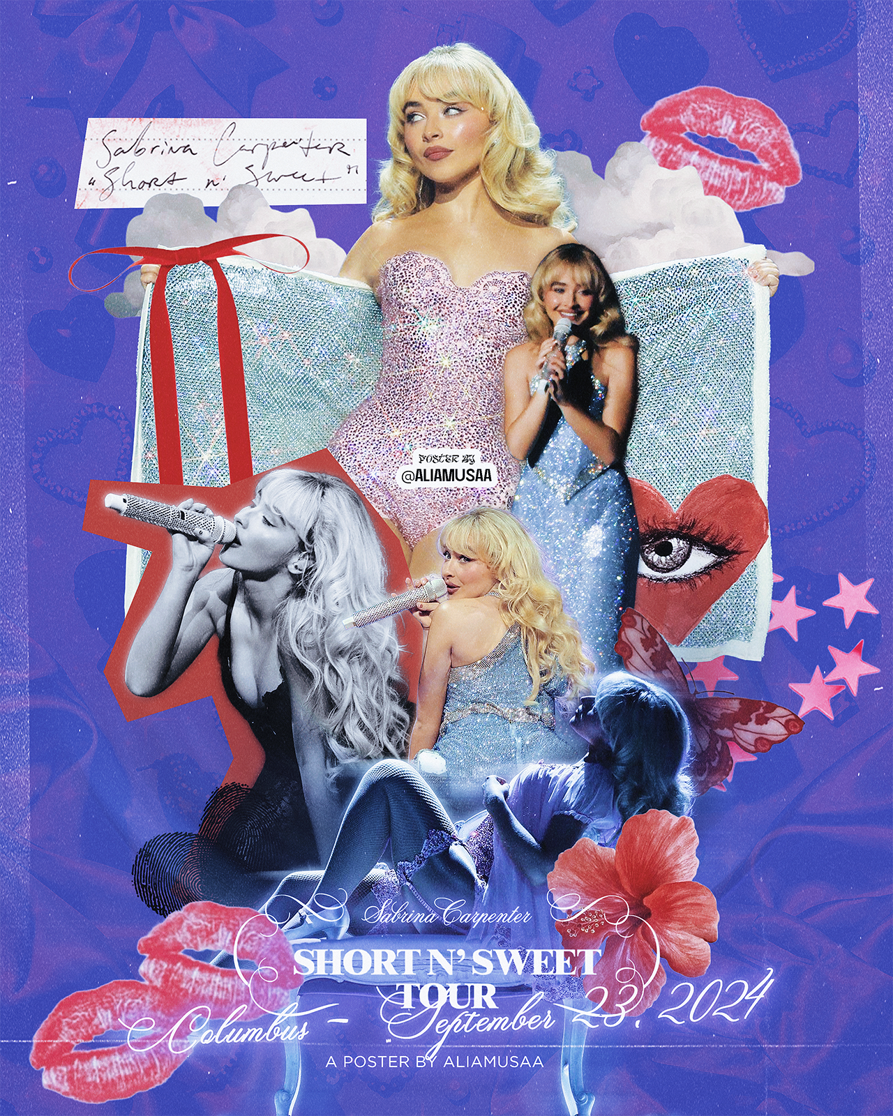 sabrina carpenter - short n' sweet tour - columbus - poster