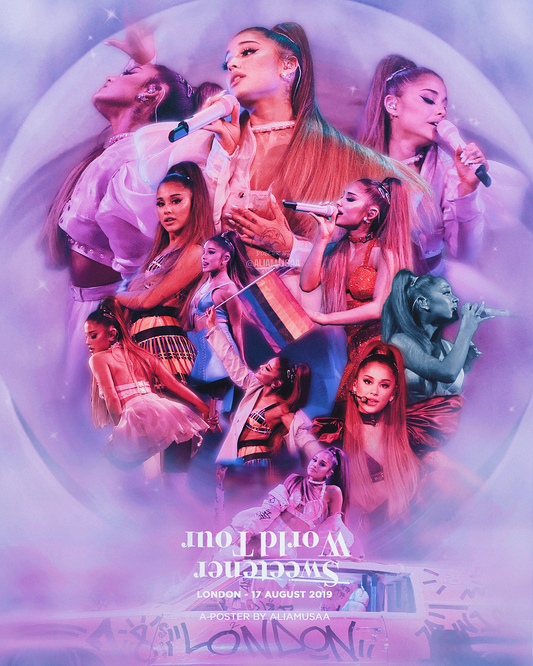 ariana grande - sweetener world tour - london - poster (digital)