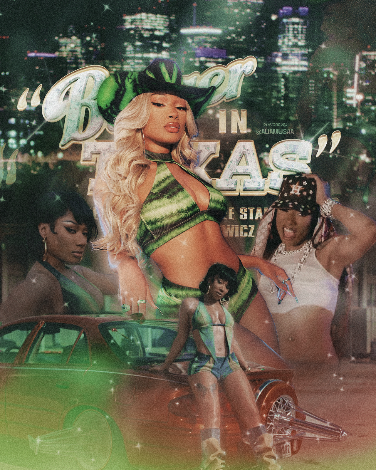 megan thee stallion - bigger than texas - poster (digital)