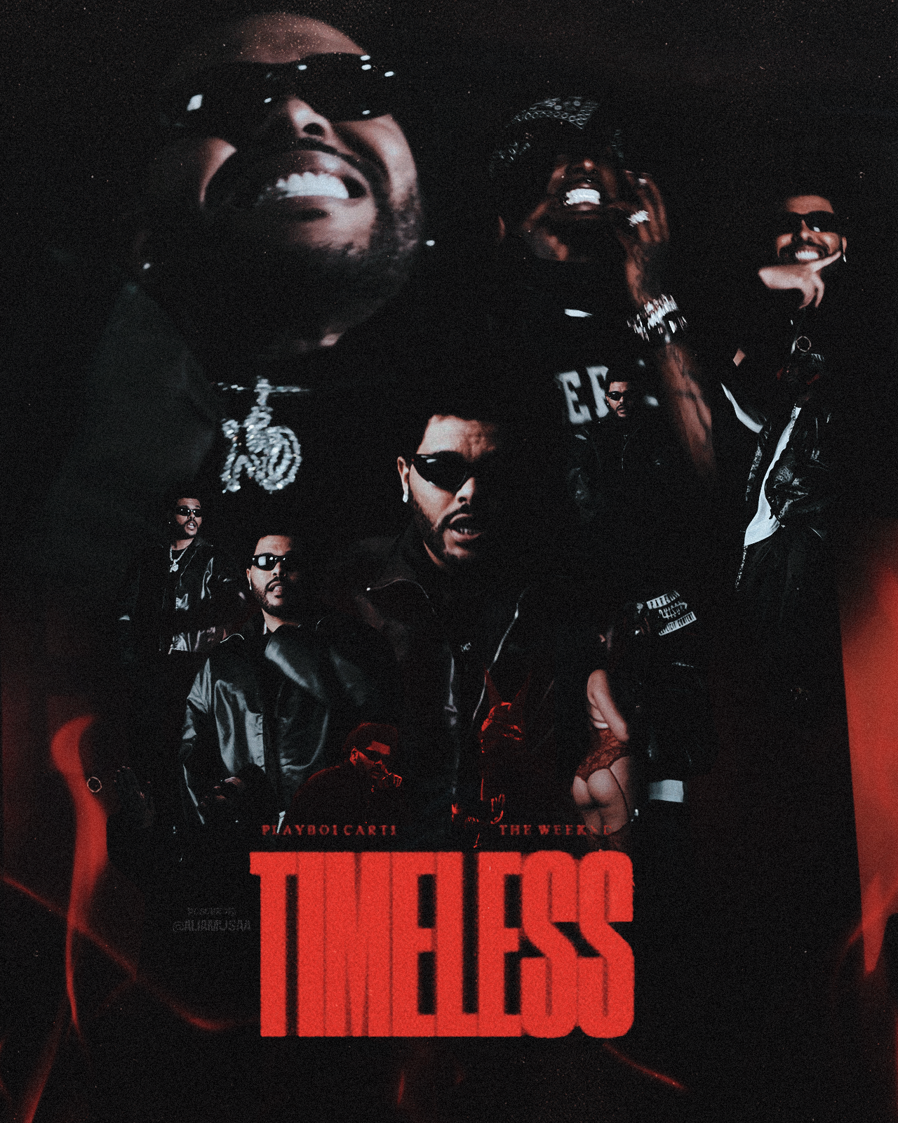 the weeknd ft playboi carti - timeless - poster (digital)