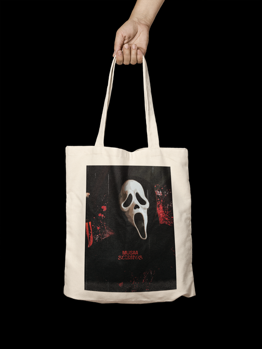 ghost face - tote bag